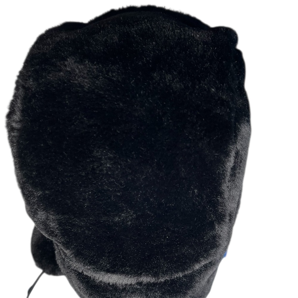 Ed Hardy Women's Trapper Hat Black Faux Fur Pompoms Love Kills Skull| - Picture 8 of 8